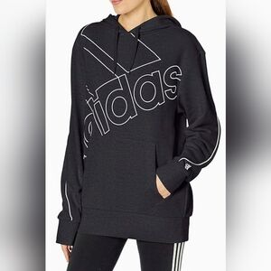 Adidas Giant Logo Black and White Unisex Hoodie sz S NWOT